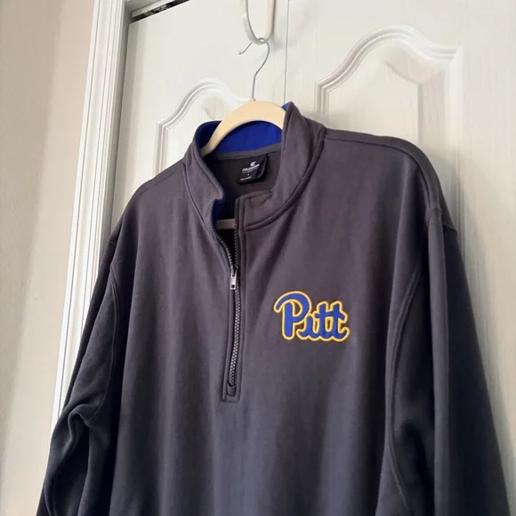 Pitt Panthers Colosseum Tortugas Logo Quarter-Zip Jacket Large - Charcoal - Picture 3 of 6